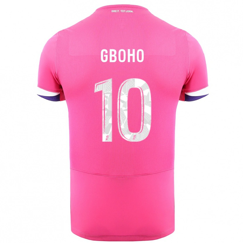 Danxen Kvinnor Yann Gboho #10 Rosa Vit Bortatröja Matchtröjor 2025/26 Tröjor T-Tröja