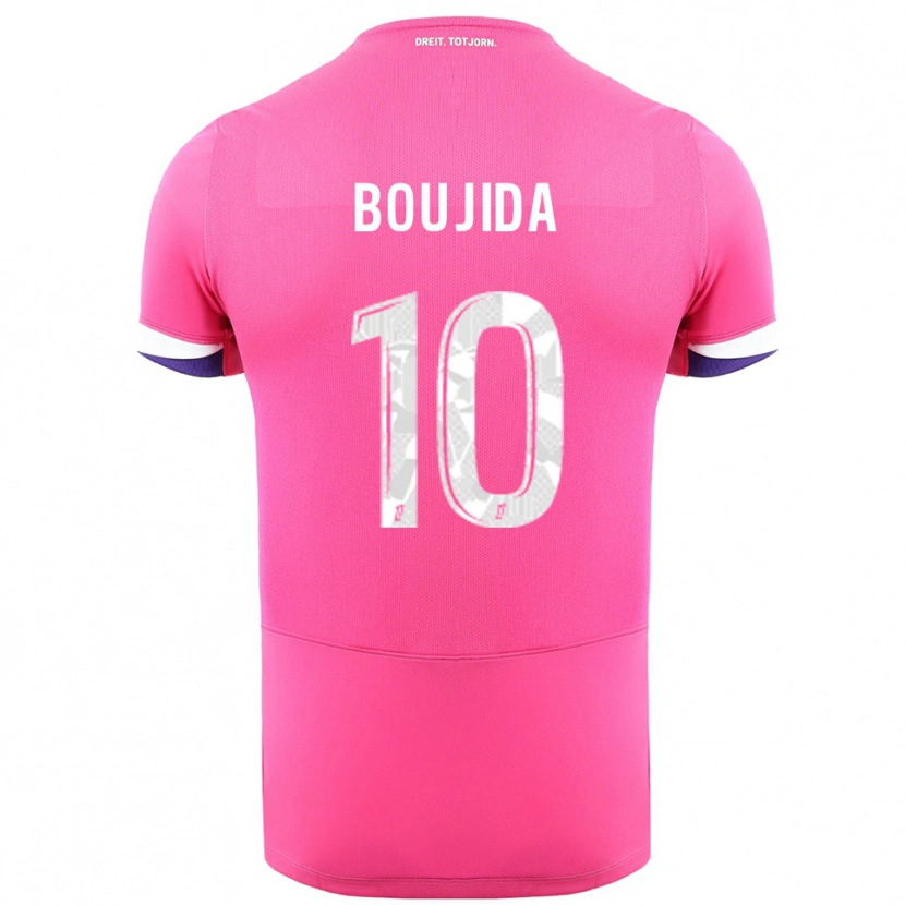Danxen Kvinnor Hamza Boujida #10 Rosa Vit Bortatröja Matchtröjor 2025/26 Tröjor T-Tröja
