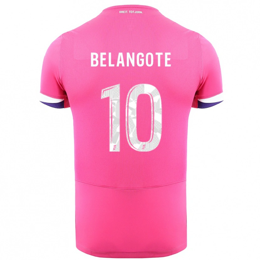 Danxen Kvinnor Aël Belangote #10 Rosa Vit Bortatröja Matchtröjor 2025/26 Tröjor T-Tröja