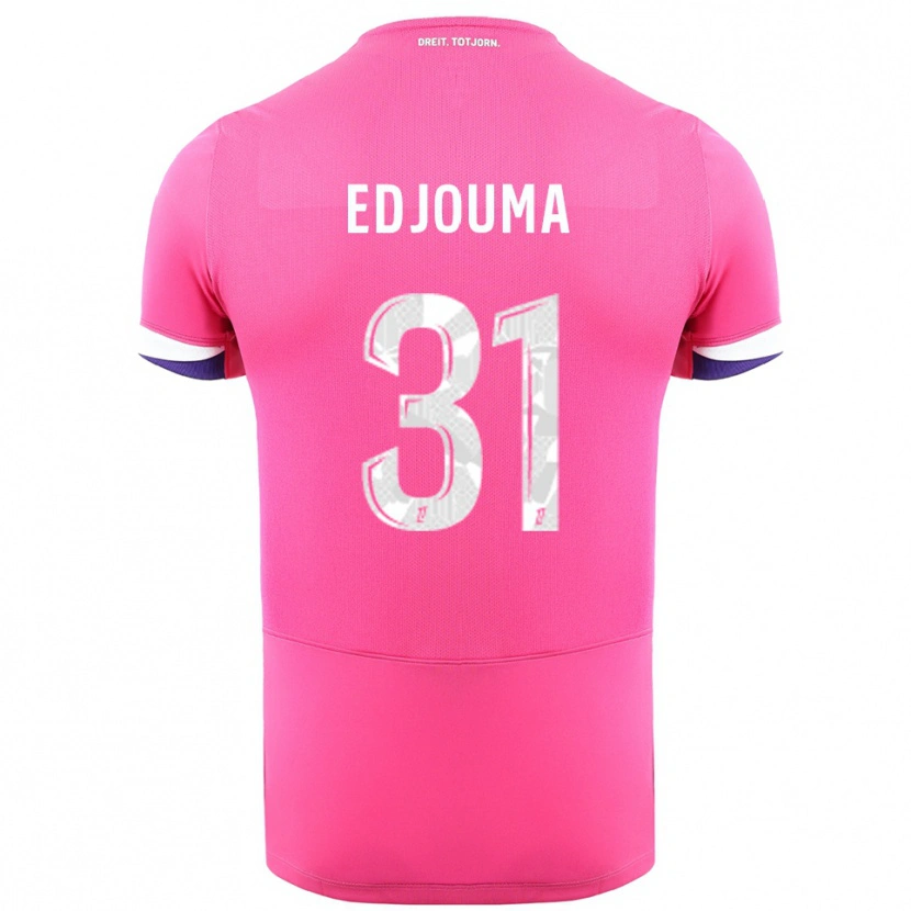 Danxen Kvinnor Noah Edjouma #31 Rosa Vit Bortatröja Matchtröjor 2025/26 Tröjor T-Tröja