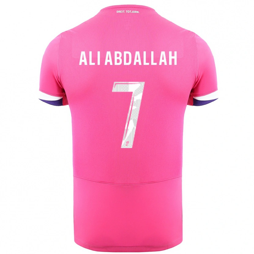 Danxen Kvinnor Nivine Ali Abdallah #7 Rosa Vit Bortatröja Matchtröjor 2025/26 Tröjor T-Tröja