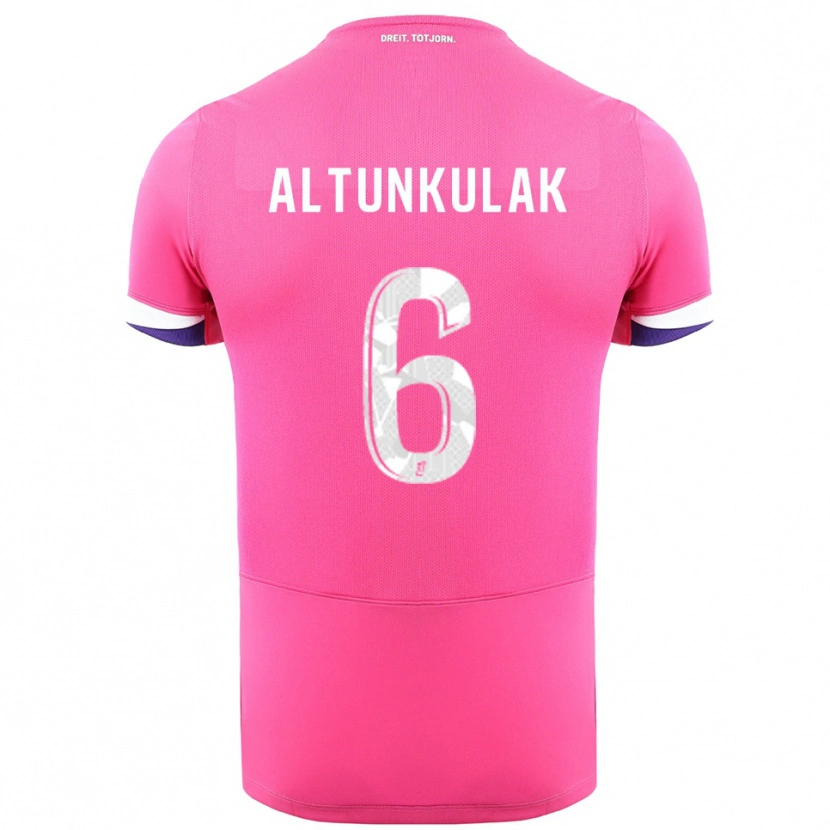 Danxen Kvinnor Selen Altunkulak #6 Rosa Vit Bortatröja Matchtröjor 2025/26 Tröjor T-Tröja