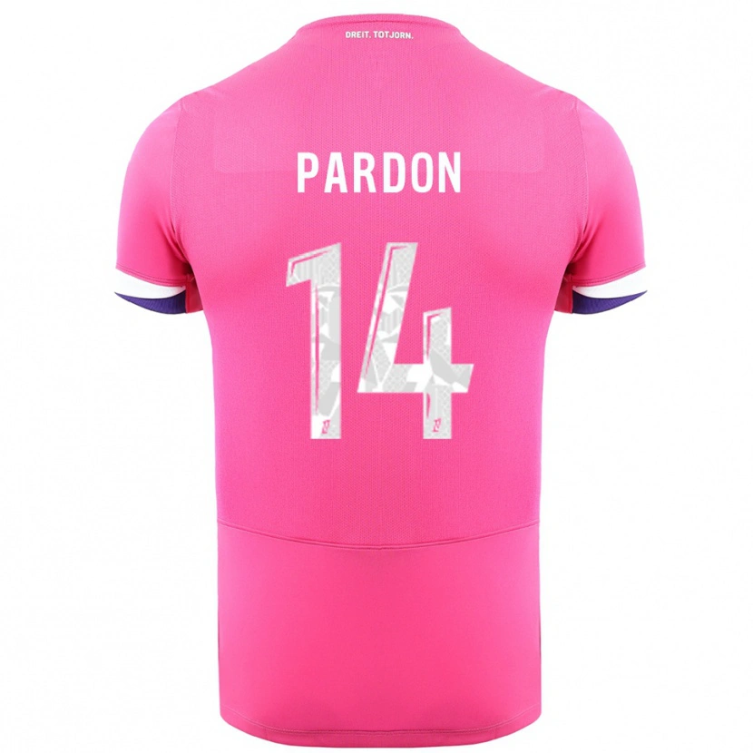 Danxen Kvinnor Pauline Pardon #14 Rosa Vit Bortatröja Matchtröjor 2025/26 Tröjor T-Tröja