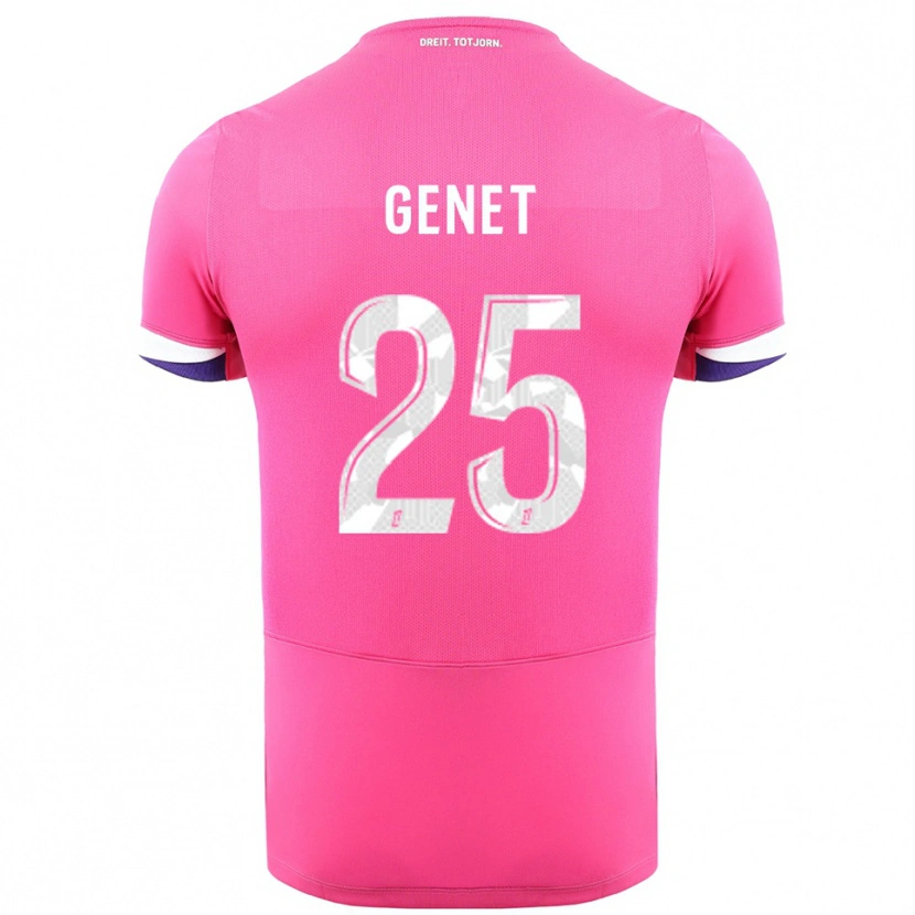 Danxen Kvinnor Marine Genet #25 Rosa Vit Bortatröja Matchtröjor 2025/26 Tröjor T-Tröja