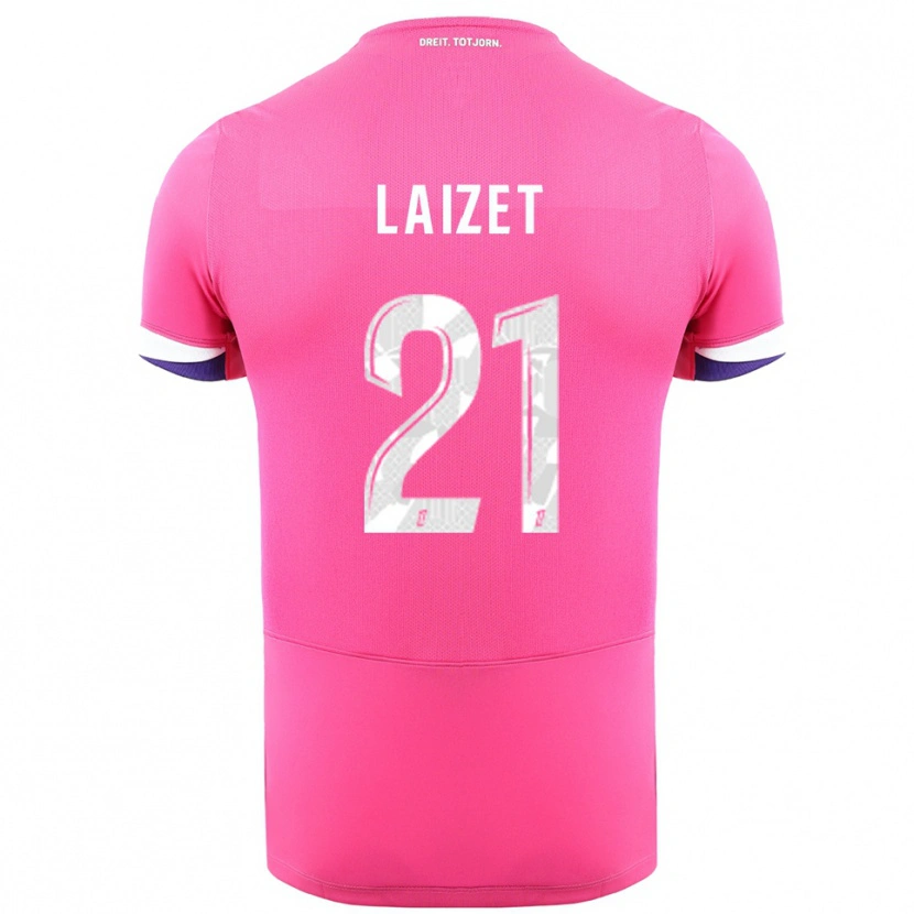 Danxen Kvinnor Emma Laizet #21 Rosa Vit Bortatröja Matchtröjor 2025/26 Tröjor T-Tröja