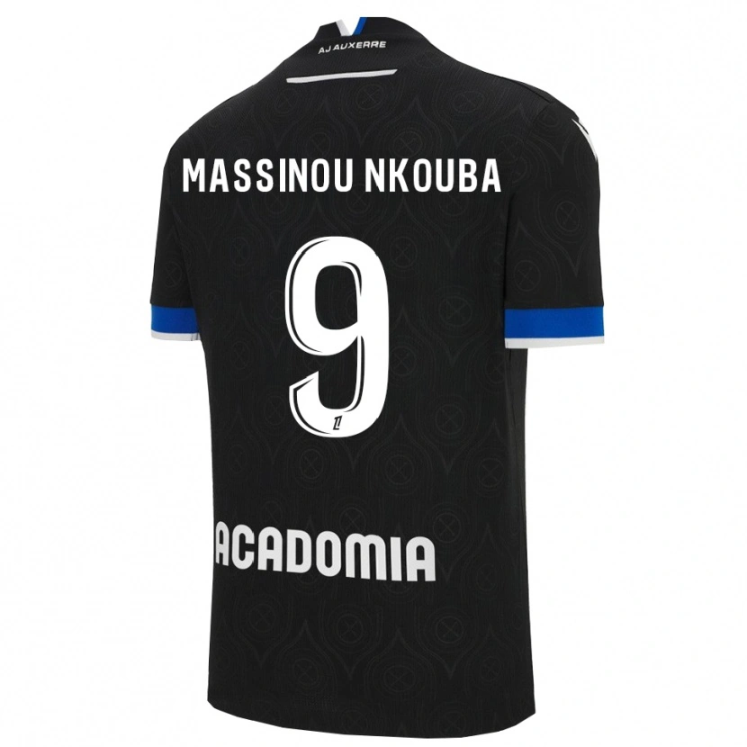 Danxen Kvinnor Pierre Massinou Nkouba #9 Svart Vit Bortatröja Matchtröjor 2025/26 Tröjor T-Tröja