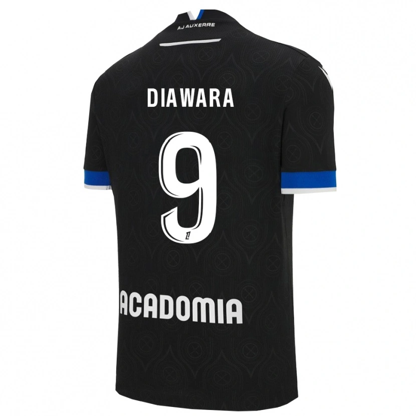 Danxen Kvinnor Tidiane Diawara #9 Svart Vit Bortatröja Matchtröjor 2025/26 Tröjor T-Tröja