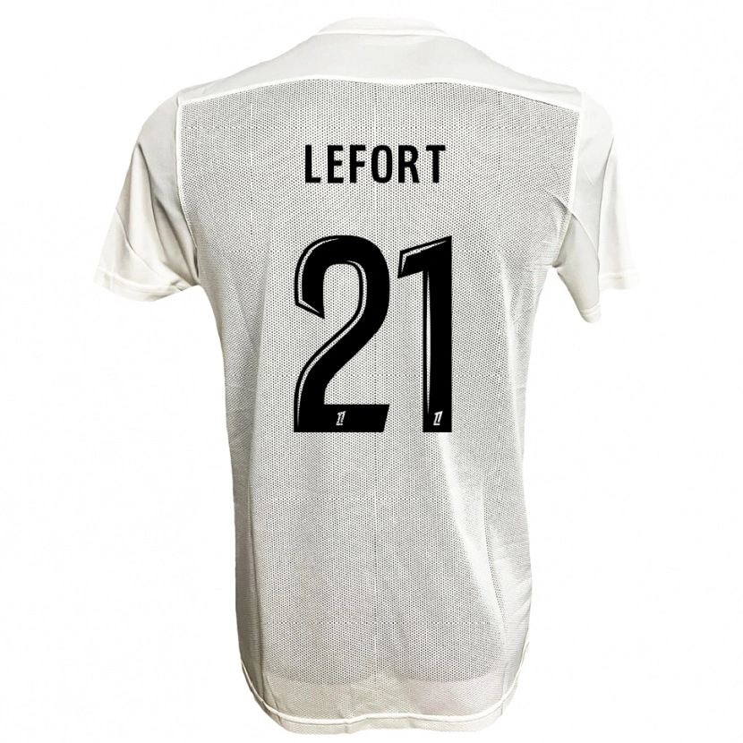 Danxen Kvinnor Jordan Lefort #21 Svart Vit Bortatröja Matchtröjor 2025/26 Tröjor T-Tröja