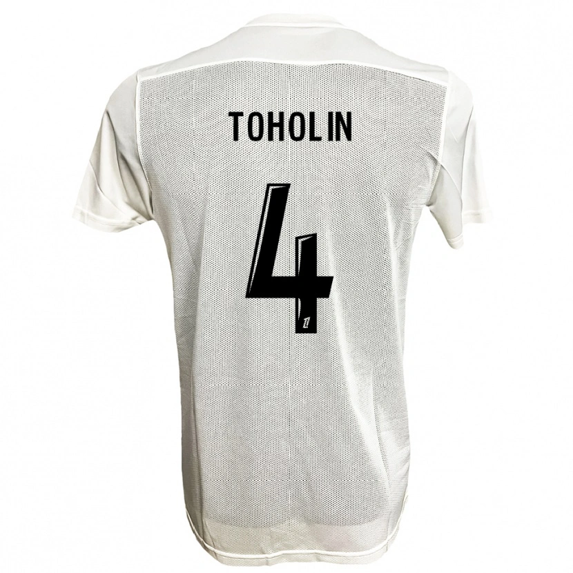 Danxen Kvinnor Abdine Toholin #4 Svart Vit Bortatröja Matchtröjor 2025/26 Tröjor T-Tröja