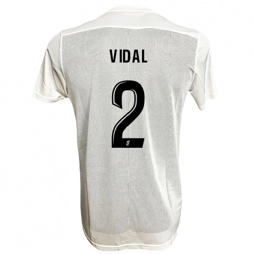 Danxen Kvinnor Abdaiyaan Vidal #2 Svart Vit Bortatröja Matchtröjor 2025/26 Tröjor T-Tröja