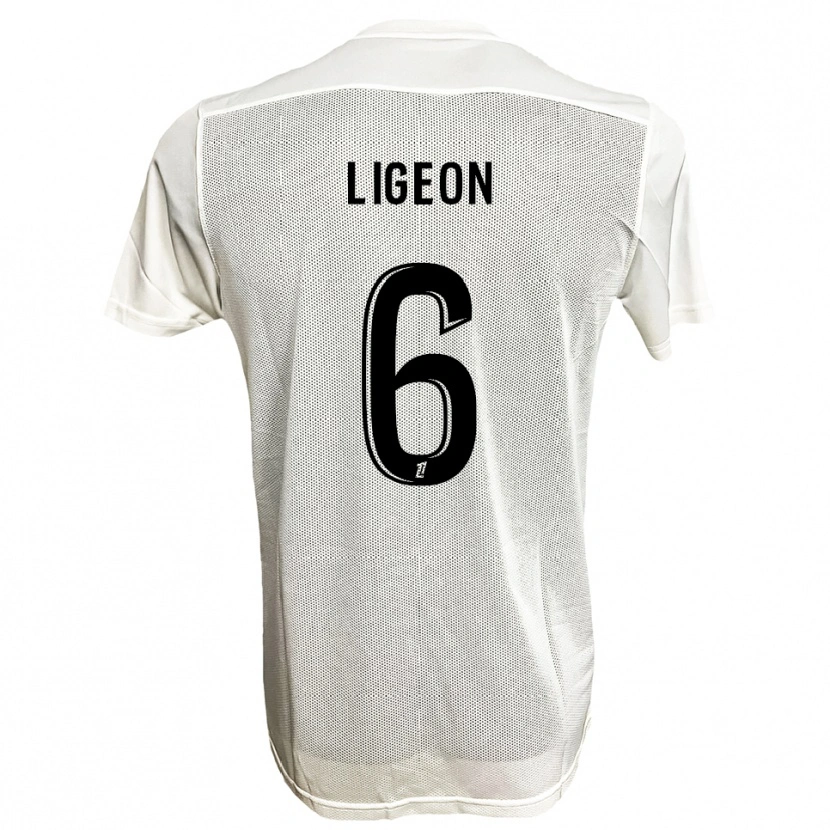 Danxen Kvinnor Aymeris Ligeon #6 Svart Vit Bortatröja Matchtröjor 2025/26 Tröjor T-Tröja