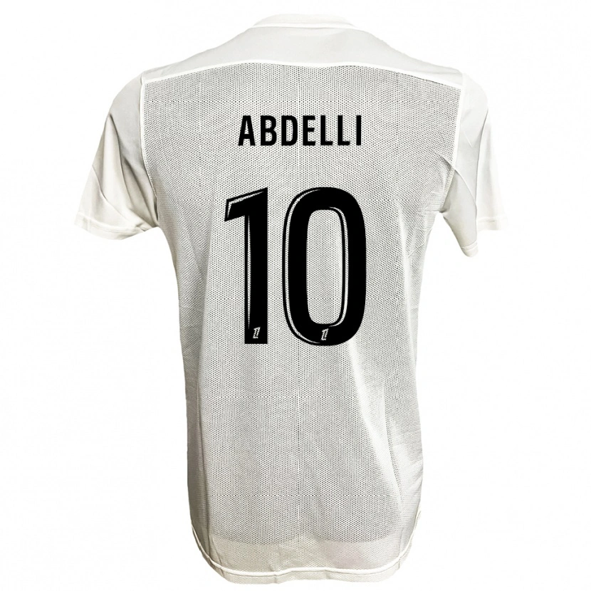Danxen Kvinnor Himad Abdelli #10 Svart Vit Bortatröja Matchtröjor 2025/26 Tröjor T-Tröja