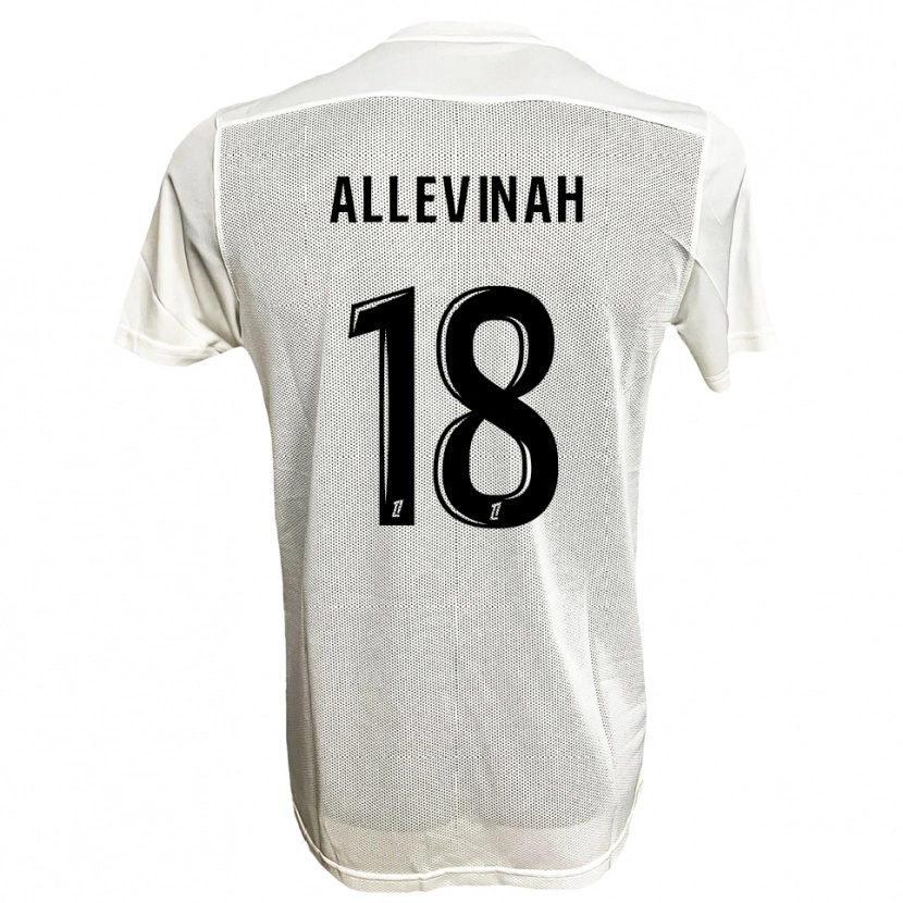 Danxen Kvinnor Jim Allevinah #18 Svart Vit Bortatröja Matchtröjor 2025/26 Tröjor T-Tröja