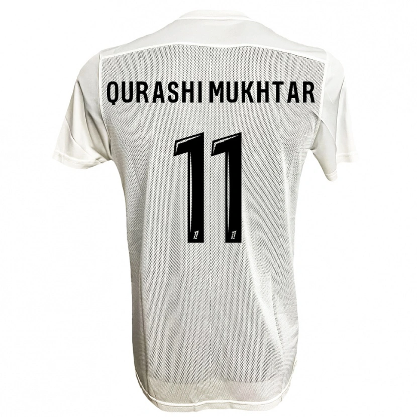 Danxen Kvinnor Awab Qurashi Mukhtar #11 Svart Vit Bortatröja Matchtröjor 2025/26 Tröjor T-Tröja