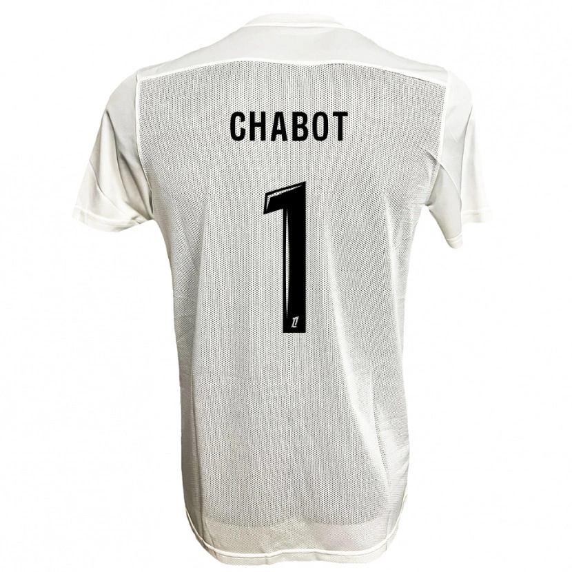 Danxen Kvinnor Max-Edgar Chabot #1 Svart Vit Bortatröja Matchtröjor 2025/26 Tröjor T-Tröja