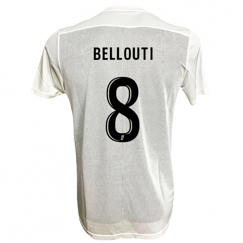 Danxen Kvinnor Enzo Bellouti #8 Svart Vit Bortatröja Matchtröjor 2025/26 Tröjor T-Tröja