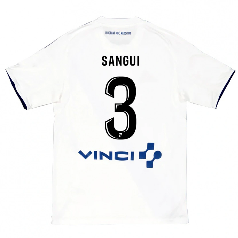 Danxen Kvinnor Nhoa Sangui #3 Vit Blå Bortatröja Matchtröjor 2025/26 Tröjor T-Tröja