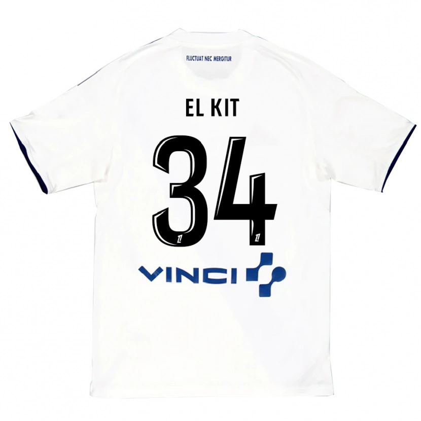 Danxen Kvinnor Kamil El Kit #34 Vit Blå Bortatröja Matchtröjor 2025/26 Tröjor T-Tröja