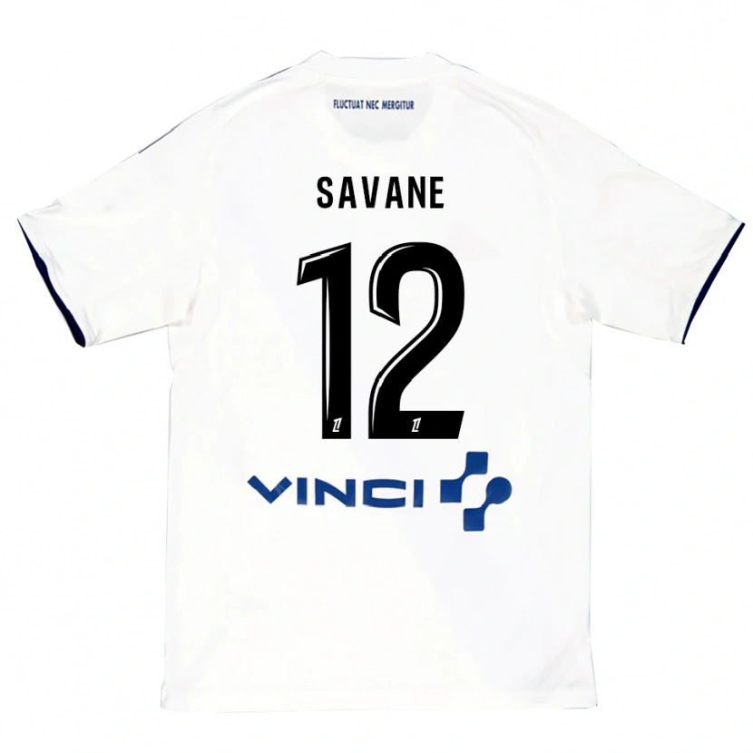 Danxen Kvinnor Mohamed Savane #12 Vit Blå Bortatröja Matchtröjor 2025/26 Tröjor T-Tröja