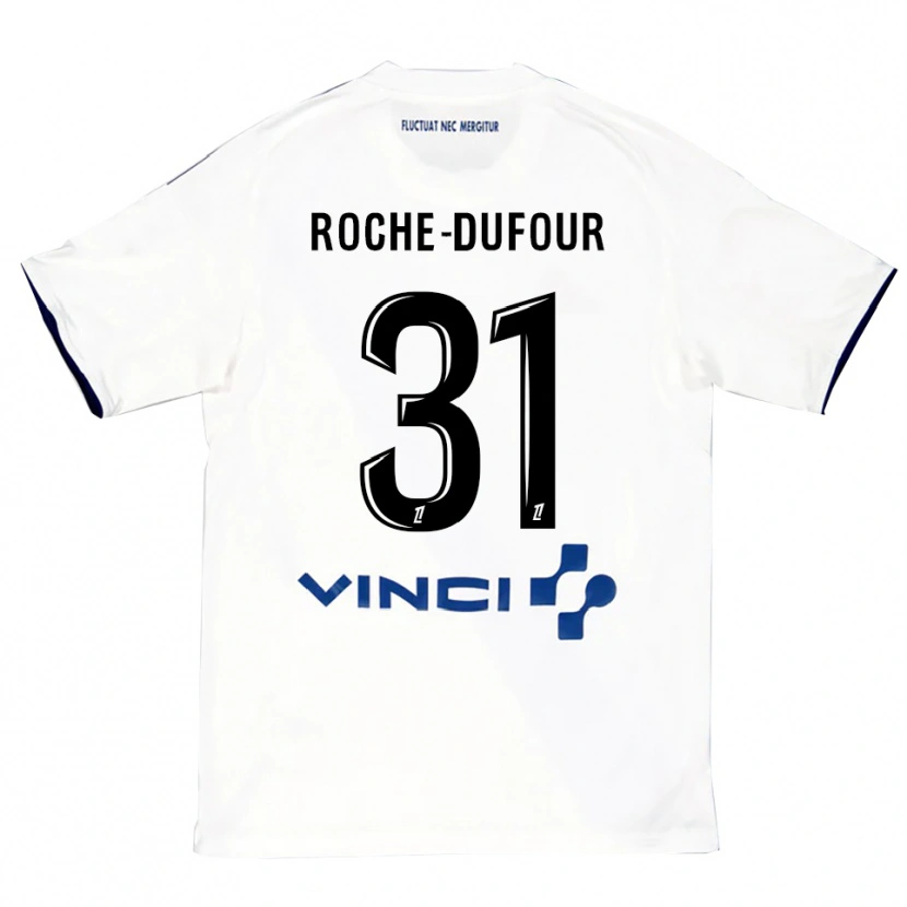 Danxen Kvinnor Kenza Roche Dufour #31 Vit Blå Bortatröja Matchtröjor 2025/26 Tröjor T-Tröja
