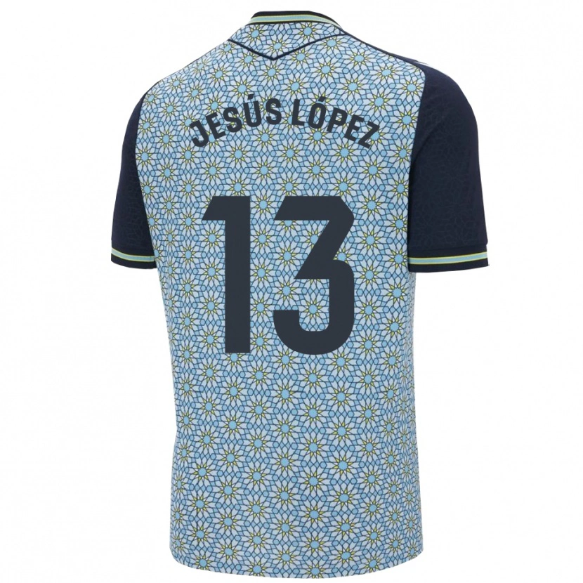 Danxen Kvinnor Jesús López #13 Blå Marinblå Bortatröja Matchtröjor 2025/26 Tröjor T-Tröja
