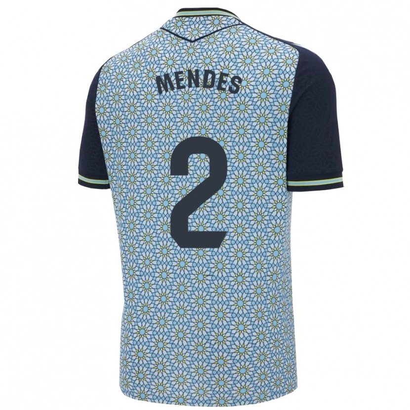 Danxen Kvinnor Houboulang Mendes #2 Blå Marinblå Bortatröja Matchtröjor 2025/26 Tröjor T-Tröja