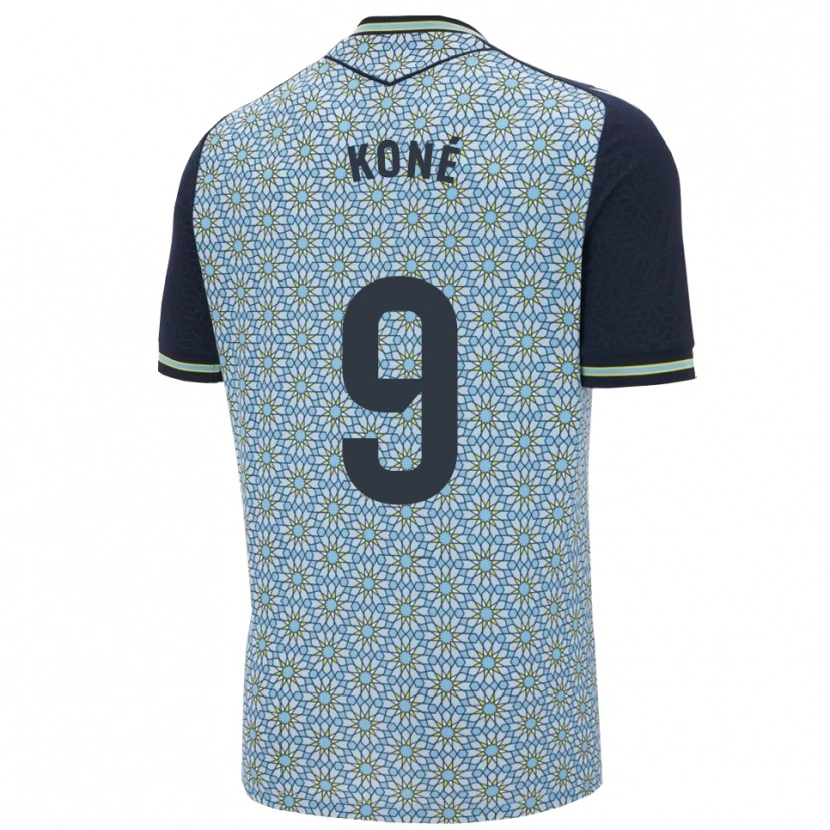 Danxen Kvinnor Ibrahima Koné #9 Blå Marinblå Bortatröja Matchtröjor 2025/26 Tröjor T-Tröja