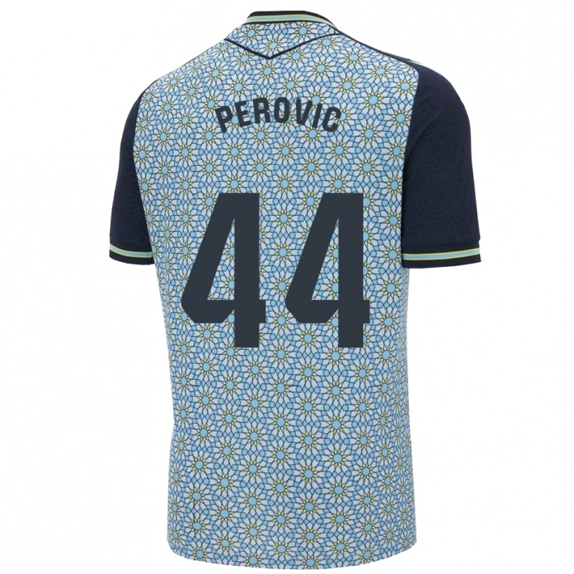 Danxen Kvinnor Marko Perovic #44 Blå Marinblå Bortatröja Matchtröjor 2025/26 Tröjor T-Tröja