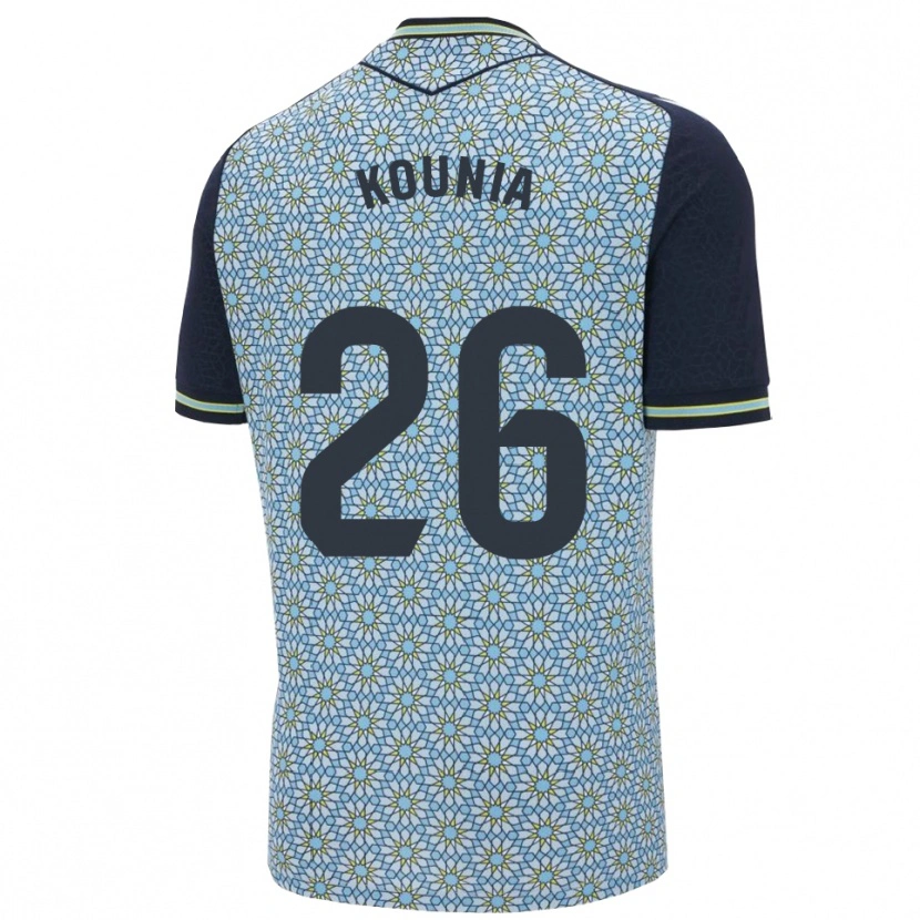 Danxen Kvinnor Houssam Kounia #26 Blå Marinblå Bortatröja Matchtröjor 2025/26 Tröjor T-Tröja
