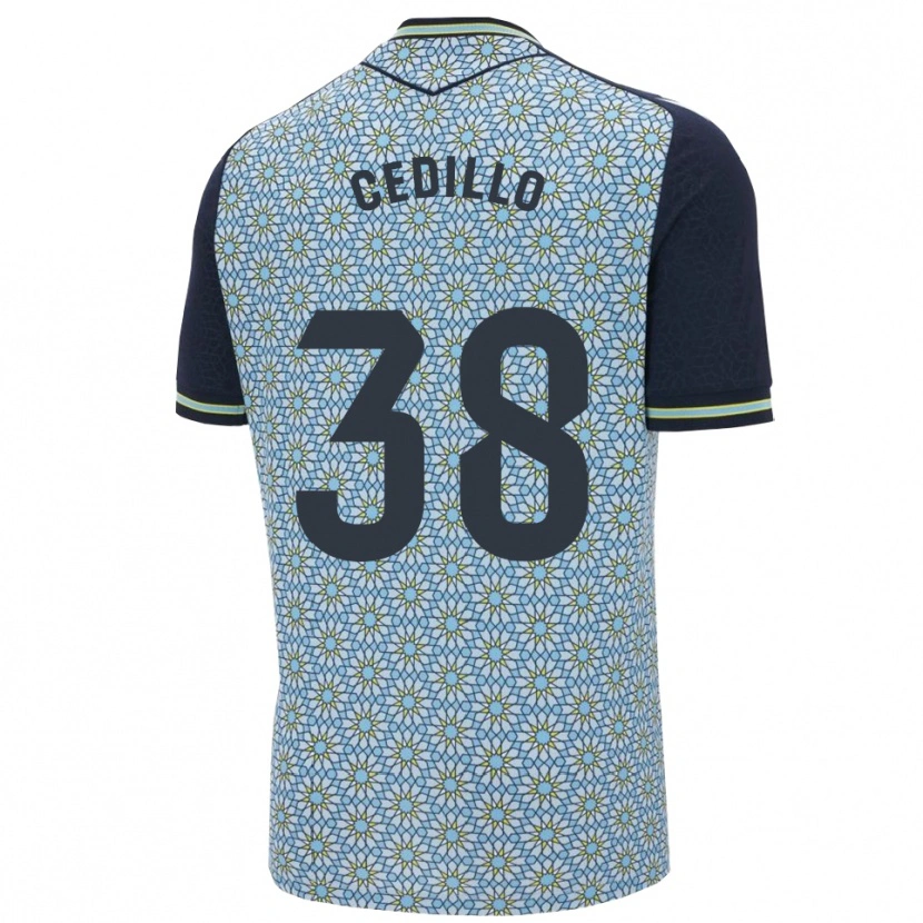 Danxen Kvinnor Pedro Cedillo #38 Blå Marinblå Bortatröja Matchtröjor 2025/26 Tröjor T-Tröja