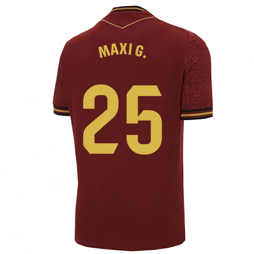 Danxen Kvinnor Maxi Gomez #25 Bourgogne Guld Bortatröja Matchtröjor 2025/26 Tröjor T-Tröja