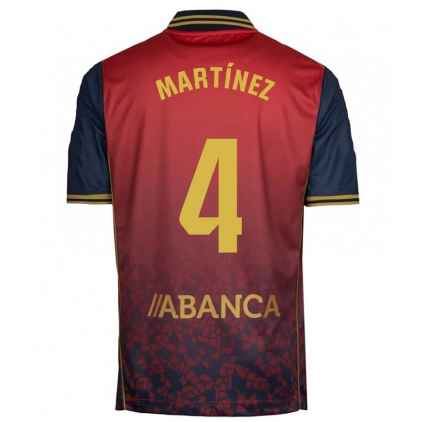 Danxen Kvinnor Pablo Martínez #4 Röd Marinblå Bortatröja Matchtröjor 2025/26 Tröjor T-Tröja