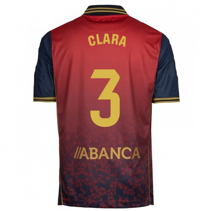 Danxen Kvinnor Clara Rodríguez #3 Röd Marinblå Bortatröja Matchtröjor 2025/26 Tröjor T-Tröja