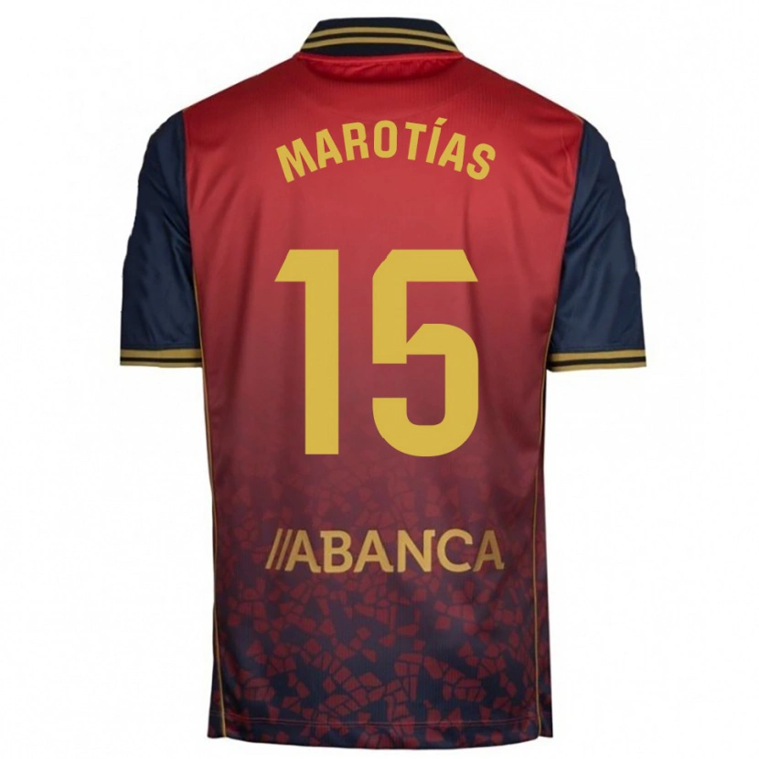 Danxen Kvinnor Oscar Marotías #15 Röd Marinblå Bortatröja Matchtröjor 2025/26 Tröjor T-Tröja