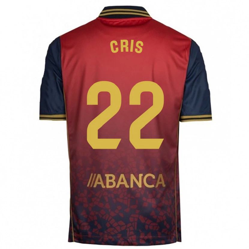 Danxen Kvinnor Cris Martínez #22 Röd Marinblå Bortatröja Matchtröjor 2025/26 Tröjor T-Tröja