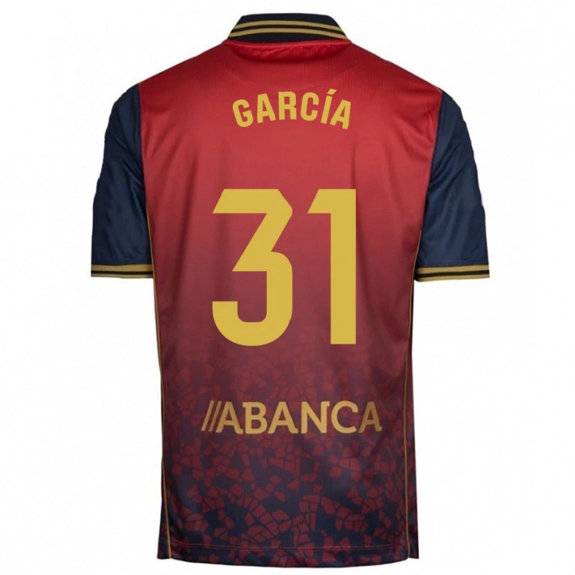 Danxen Kvinnor Pablo García #31 Röd Marinblå Bortatröja Matchtröjor 2025/26 Tröjor T-Tröja