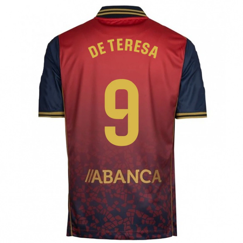 Danxen Kvinnor Ana Lucía De Teresa #9 Röd Marinblå Bortatröja Matchtröjor 2025/26 Tröjor T-Tröja