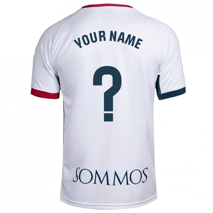 Danxen Kvinnor Ditt Namn #0 Vit Röd Bortatröja Matchtröjor 2025/26 Tröjor T-Tröja