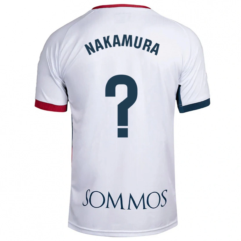 Danxen Kvinnor Togo Nakamura #0 Vit Röd Bortatröja Matchtröjor 2025/26 Tröjor T-Tröja