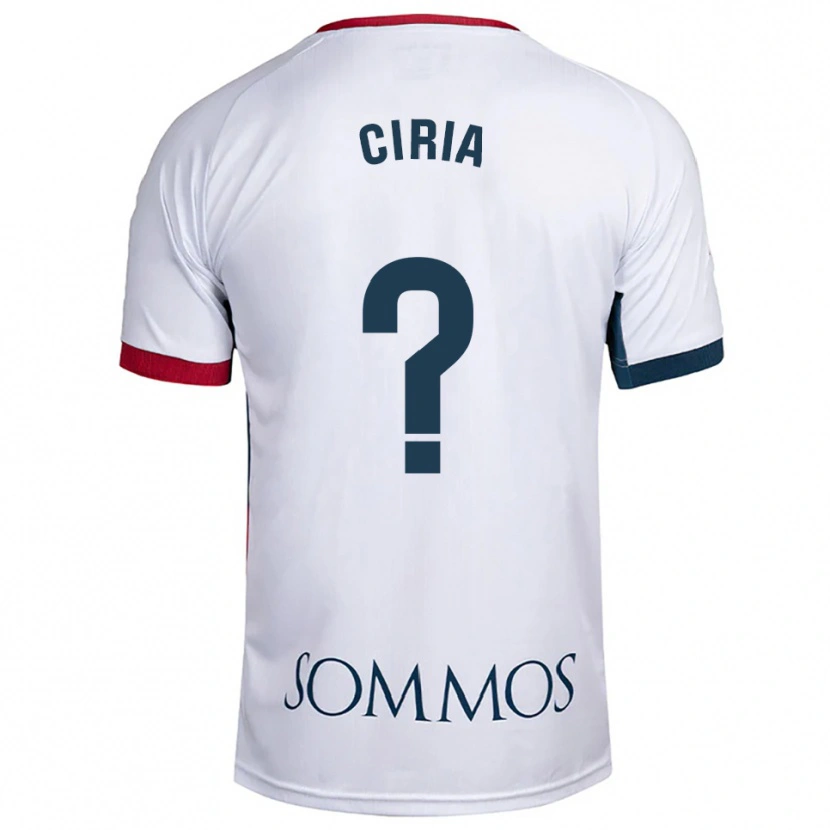 Danxen Kvinnor Alex Ciria #0 Vit Röd Bortatröja Matchtröjor 2025/26 Tröjor T-Tröja