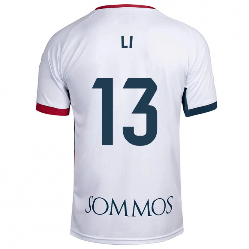 Danxen Kvinnor Changyi Li #13 Vit Röd Bortatröja Matchtröjor 2025/26 Tröjor T-Tröja