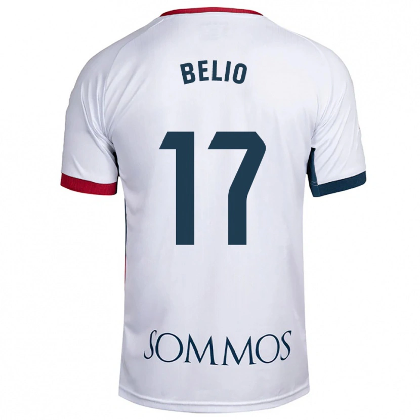 Danxen Kvinnor Marta Belio #17 Vit Röd Bortatröja Matchtröjor 2025/26 Tröjor T-Tröja