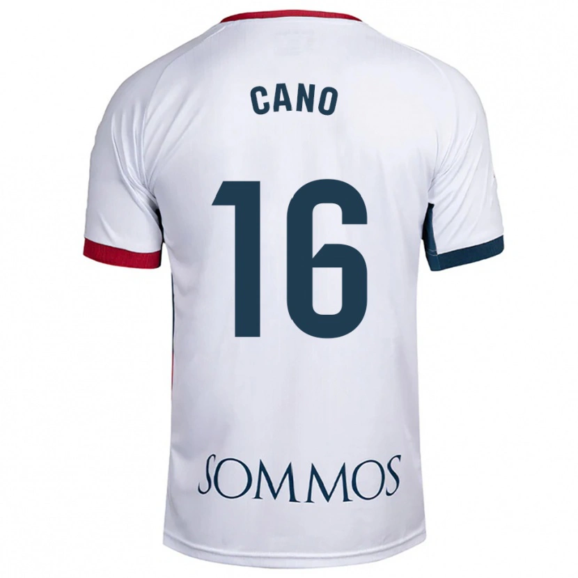 Danxen Kvinnor Juan Cano #16 Vit Röd Bortatröja Matchtröjor 2025/26 Tröjor T-Tröja