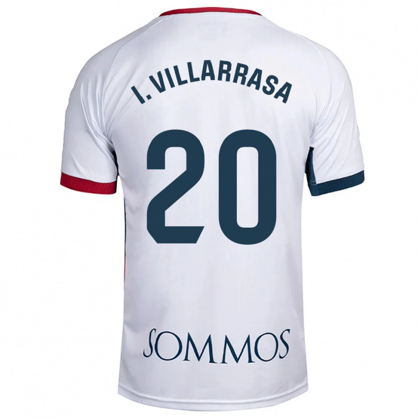 Danxen Kvinnor Ignasi Vilarrasa #20 Vit Röd Bortatröja Matchtröjor 2025/26 Tröjor T-Tröja