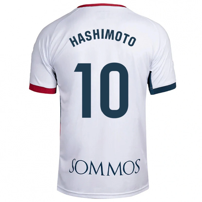 Danxen Kvinnor Kento Hashimoto #10 Vit Röd Bortatröja Matchtröjor 2025/26 Tröjor T-Tröja