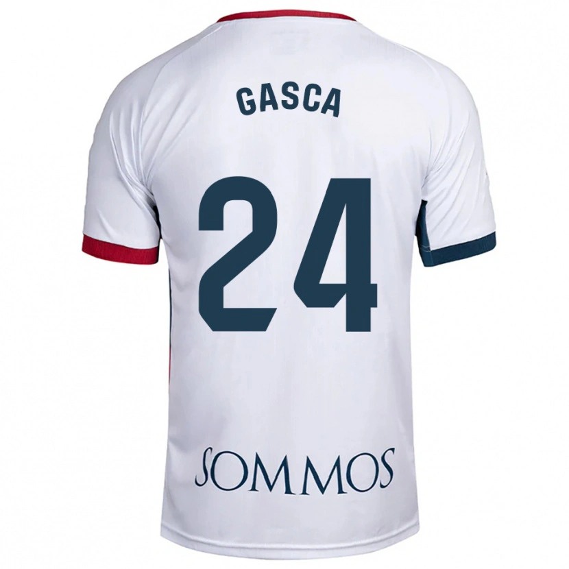 Danxen Kvinnor Verónica Gasca #24 Vit Röd Bortatröja Matchtröjor 2025/26 Tröjor T-Tröja