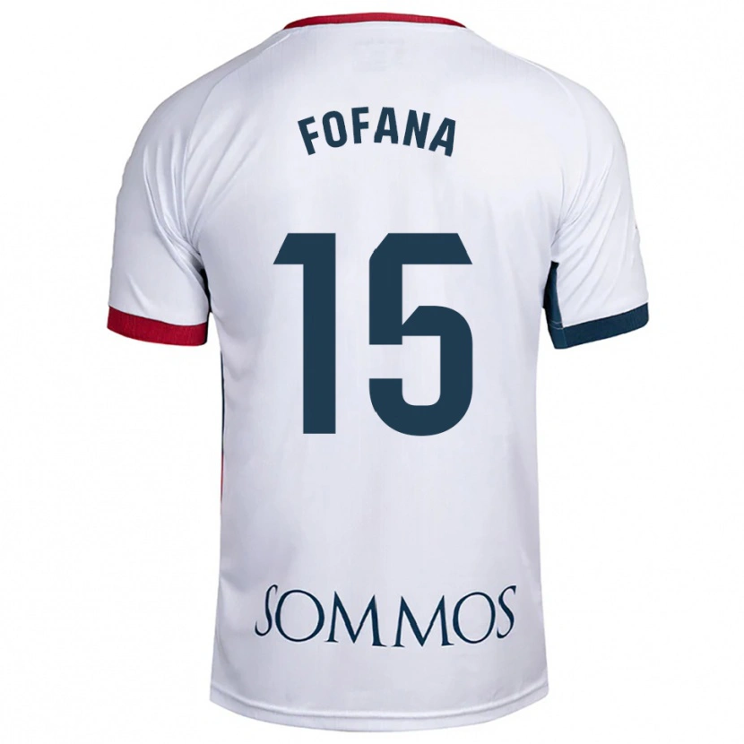 Danxen Kvinnor Fadia Fofana #15 Vit Röd Bortatröja Matchtröjor 2025/26 Tröjor T-Tröja