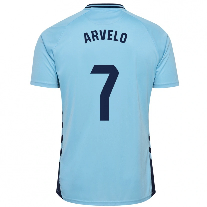 Danxen Kvinnor Adam Arvelo #7 Himmelsblå Bortatröja Matchtröjor 2025/26 Tröjor T-Tröja