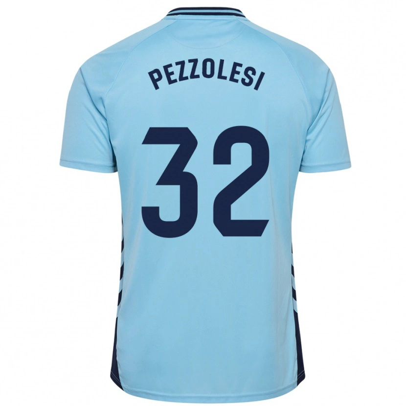 Danxen Kvinnor Valentín Pezzolesi #32 Himmelsblå Bortatröja Matchtröjor 2025/26 Tröjor T-Tröja