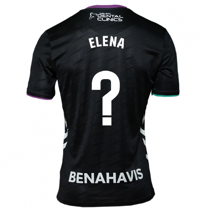 Danxen Kvinnor Elena Martínez Pérez #0 Svart Lila Grön Bortatröja Matchtröjor 2025/26 Tröjor T-Tröja